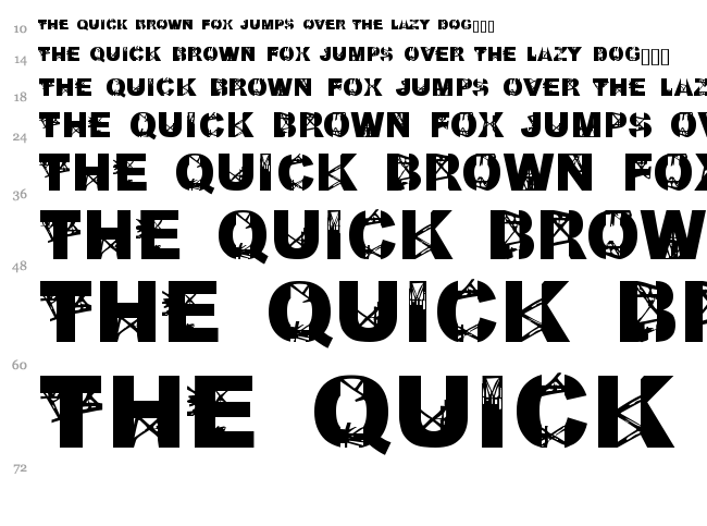 Kill All Fonts font waterfall